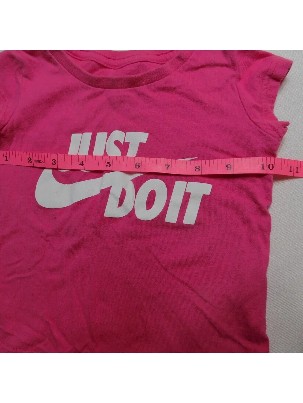 Nike Toddler Girls T Shirt Size 2T Hot Pink Just Do It Swoosh Graphic Short Slee